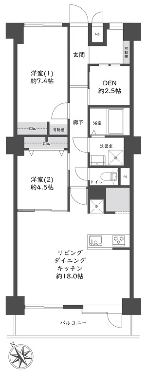 ライオンズマンション親水公園南間取図.jpg